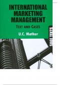 International Marketing Management Text and Cases