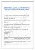 XACTIMATE LEVEL 1 CERTIFICATE.A TEST WITH COMPLETE SOLUTIONS