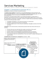 Summary Services Marketing chapter 1 - 17