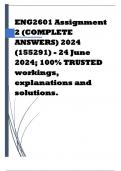 ENG2601 Assignment 2 (COMPLETE ANSWERS) 2024 (155291) - 24 June 2024; 100% TRUSTED workings, explanations and solutions