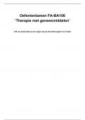 Oefententamen BA-106: Therapie met geneesmiddelen (incl antw)