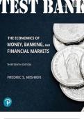  	The Economics of Money, Banking and Financial Markets, 13 Global Edition by Frederic TEST BANK