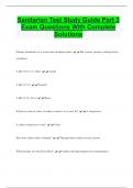 Sanitarian Test Study Guide Part 3  Exam Questions With Complete  Solutions