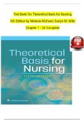 TEST BANK For Theoretical Basis for Nursing, 6th American Edition by Melanie McEwen; Evelyn M. Wills