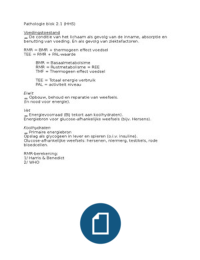 Pathologie 2.1 samenvatting (HHS)