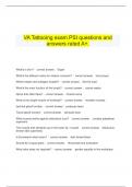  VA Tattooing exam PSI questions and answers rated A+.