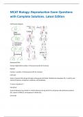 MCAT Biology: Reproduction Exam Questions  with Complete Solutions. Latest Edition