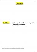  Test Bank - Introductory Clinical Pharmacology 12th EditionBy Susan Ford