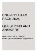 ENG2611 Exam pack 2024(Questions and answers)