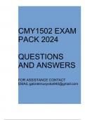 CMY1502 Exam pack 2024(Questions and answers)