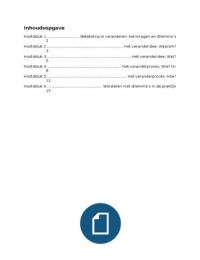 Samenvatting begrippen Verandermanagement