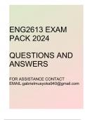 ENG2613 Exam pack 2024(Questions and answers)