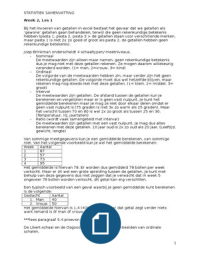 Statistiek samenvatting