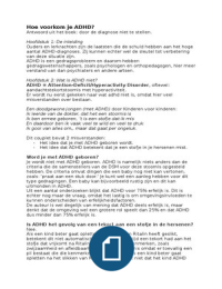 Samenvatting Hoe voorkom je ADHD? Door de diagnose niet te stellen