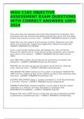 WGU C182 OBJECTIVE ASSESSMENT EXAM QUESTIONS WITH CORRECT ANSWERS 100% 2024