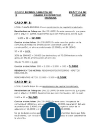 Caso de Rendimientos de Capital Inmobiliario (sistema tributario)