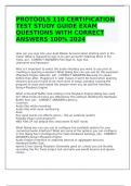 PROTOOLS 110 CERTIFICATION TEST STUDY GUIDE EXAM QUESTIONS WITH CORRECT ANSWERS 100% 2024