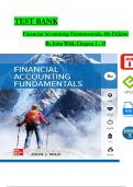 McGraw-Hill TEST BANK for John Wild, Financial Accounting Fundamentals 8th Edition All Chapters 1 - 13, Complete Newest Version