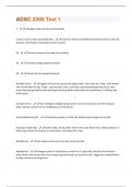 ADSC 2300 Test 1 Questions And Answers Rated A+