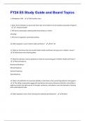 FY24 E5 Study Guide and Board Topics Questions And Answers With Verified Solutions