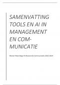 Samenvatting van het vak: Tools en AI in management en communicatie (MPC)