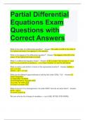 Partial Differential Equations Exam Questions with Correct Answers 