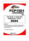 FCP1501 ASSIGNMENT 02 UNIQUE NO: 714782 DUE DATE: 18 JUNE 2024  QUESTION 1                                                                                                                                                [20]  1.1. Think of where you live cu