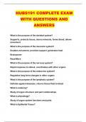 HUBS191 COMPLETE EXAM WITH QUESTIONS AND ANSWERS