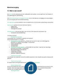 samenvatting hoofdstuk 4: wondverzorging en zwachtelen 