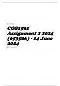 COS1501 Assignment 2 2024 (653506) - 14 June 2024