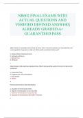 NR602 FINAL EXAMS WITH ACTUAL QUESTIONS AND VERIFIED DEFINED ANSWERS ALREADY GRADED A+ GUARANTEED PASS