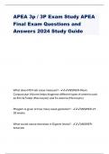 APEA 3p / 3P Exam Study APEA Final Exam Questions and Answers 2024 Study Guide