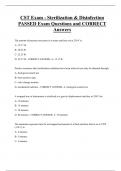 CST Exam - Sterilization & Disinfection  PASSED Exam Questions and CORRECT  Answers