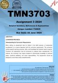 TMN3703 Assignment 3 (COMPLETE ANSWERS) 2024 (732625) - 22 June 2024