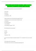 BIOCHEM ACS STUDY GUIDE  100% Correct Answers  Verified  Latest 2024 Version