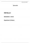   HSYALLX  Semesters 1 and 2  Department of History