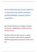 NCCCO CORE EXAM |2024 ACTUAL COMPLETE  110 QUESTIONS AND CORRECT ANSWERS  (VERIFIED ANSWERS ) ALREADY GRADED  A+|NEWEST!!!