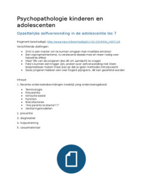 zelfverwondendgedrag bij adolescenten les 7