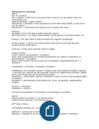 Lesaantekeningen Histologie en Cytologie