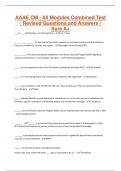 AAAE CM - All Modules Combined Test / Revised Questions and Answers / Sure A+