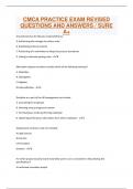 CMCA PRACTICE EXAM REVISED QUESTIONS AND ANSWERS / SURE A+