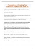 Foundations of Reading Test Wisconsin Study Guide / Sure A+