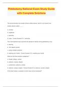 Phlebotomy National Exam Study Guide with Complete Solutions