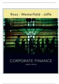 SOLUTIONS MANUAL Corporate Finance  8th Edition  By                    Ross, Westerfield, Jaffe, And Jordan