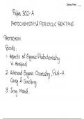 Photochemistry & Pericyclic chemistry Notes