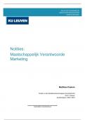 Samenvatting - Open boek examen - Maatschappelijk Verantwoorde Marketing (B-KUL-HMH50F)