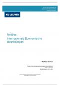 Samenvatting -  Internationale Economische Betrekkingen (B-KUL-HZH26A)