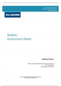 Samenvatting: Economisch Recht (B-KUL-HZH28A) - KU Leuven 