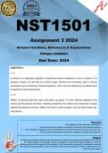 NST1501 Assignment 3 (COMPLETE ANSWERS) 2024
