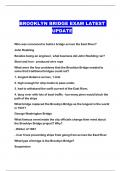 BROOKLYN BRIDGE EXAM LATEST UPDATE